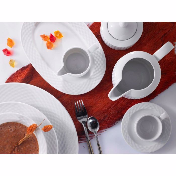 Cryspo Trio Set Pastas 7 Temaxion Lefki Porselani 'POLO WHITE' 3400035